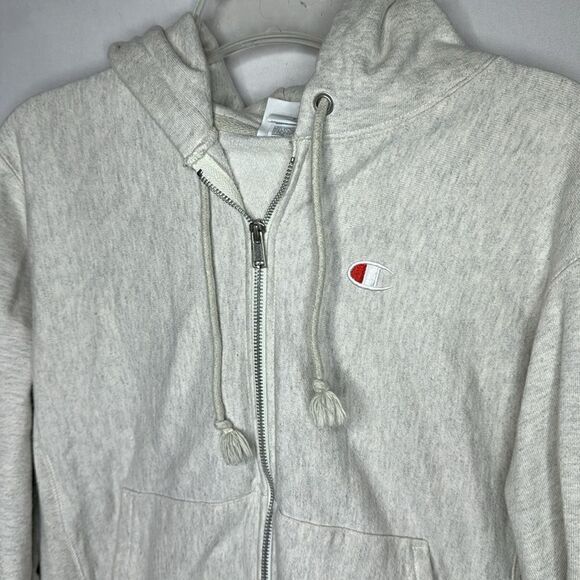 Champion Full Zip Grey Hoodie Sweatshirt. Size Small. - Picture 2 of 8